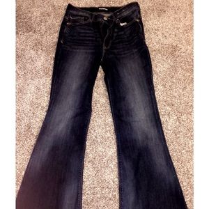 Express flare stretch bell bottom jeans 6r